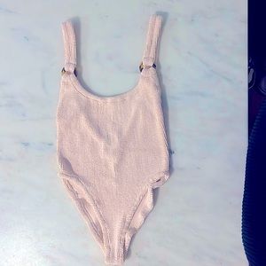 Hunza G Blush Domino Swim One Piece - New without tags